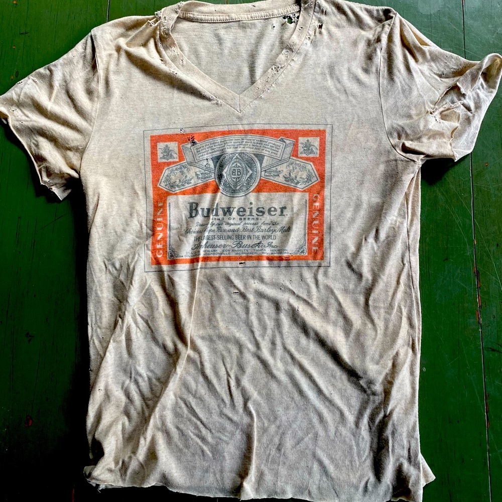 Vintage trashed Budweiser tee
